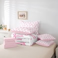 thumbnail image 6 of Feelyou Pink Bow-tie Twin Bedding Sets 7-Piece, Princess Love Heart Bedding Comforter Set, 6 of 8