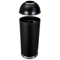 thumbnail image 3 of Huisuilinss 17 Gallon Trash Can,Black Open Top Trash Can,Commercial Stainless Steel Industrial Waste Basket Container, Metallic Black Large Garbage Enclosure for Home, Office, Restaurant, Restroom, 3 of 8