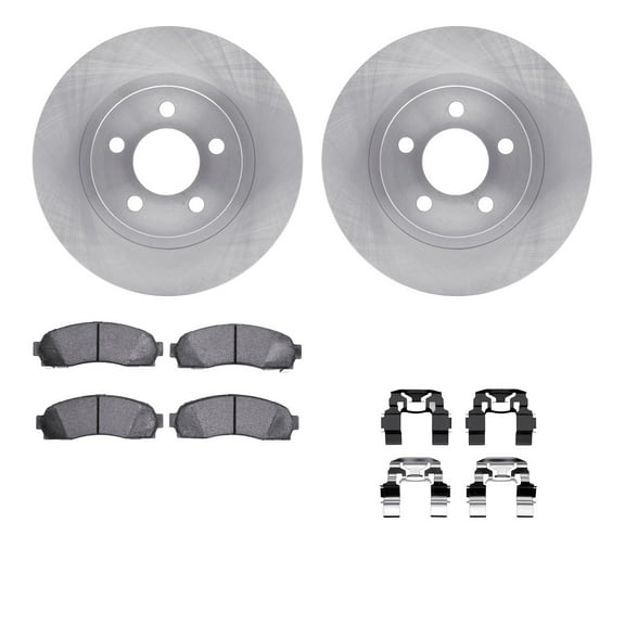 Dynamic Friction Company Front Brake Rotors with Ultimate Duty Performance Brake Pads includes Hardware 6412-54170