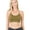 Dusty Olive, variant on Women Seamless Round Neck Daily Padded Sports Bra Top with Adjustable Cross Back Straps (Almond, One Size)