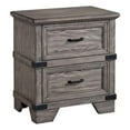 thumbnail image 2 of Intercon Furniture Forge Bedroom 2-Drawer Wood Nightstand in Steel Gray, 2 of 4