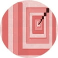 thumbnail image 1 of Ahgly Company Indoor Round Patterned Baby Pink Area Rugs, 7' Round, 1 of 6