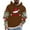 Coffee, variant on Christmas Hoodies for Men Big and Tall Long Sleeve Jackets Hooded Overcoat Print Autumn Winter Casual Coat
