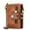 Brown, variant on Men Genuine Leather RFID Anti-scanning Anti-Theft Zipper Wallet with Chain - Coffee