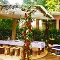 thumbnail image 5 of Artificial Fake Silk Rose Flower Garland Vine Hanging Rattan Home Wedding Decor, 5 of 8