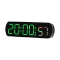 thumbnail image 2 of Reloj de escritorio, reloj de escritorio electrónico, pantalla LED, reloj de pared digital silencioso, reloj LED, para decoración interior de cabecera Negro y verde Macarena Despertador, 2 of 8