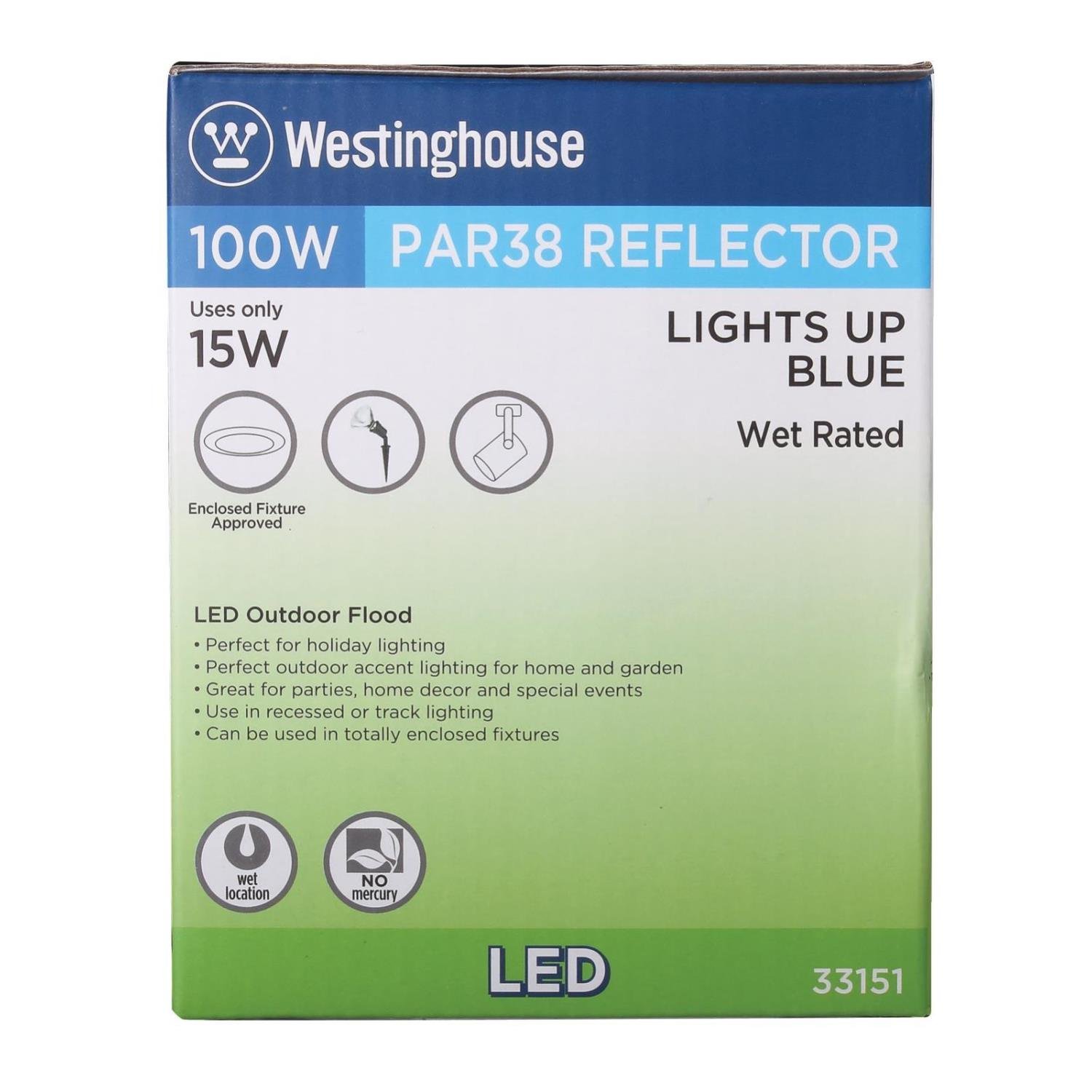 Weatherproof Led R38 Buy 3315100 100-Watt Equivalent PAR38 Flood Blue Outdoor Weatherproof ...