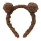 thumbnail image 1 of Adorable y dulce bola de peluche con orejas de oso, decoración divertida para el cabello para niña (marrón oscuro), 1 of 5