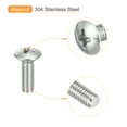 thumbnail image 4 of Unique Bargains M4x12mm Oval Head Phillips Machine Screws, 100 Pack 304 Stainless Steel Slightly Raised Countersunk Head Screws, 4 of 5