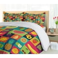 thumbnail image 5 of Ambesonne Retro Duvet Cover Sets, Pop Art Grunge Fruits, 2-Queen, Multicolor, 5 of 7