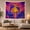 Dolphins Leaping, variant on Giant Squid with Volcanic Sunset and Turquoise Waves, Mystical Psychedelic Fantasy for Ocean Lovers, Mystical Wall Art Decor, Housewarming Gift Tapestry Wall Hanging for Bedroom and Living Room
