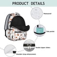 thumbnail image 2 of Basketball and Blast White Pattern Backpack for School, Cute School Bag with Adjustable Shoulder Straps and Padded Back, 15.3"x11"x7.1", 2 of 3