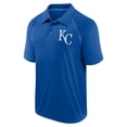 thumbnail image 2 of Men's Fanatics Royal Kansas City Royals Strong Alone Raglan Polo, 2 of 3