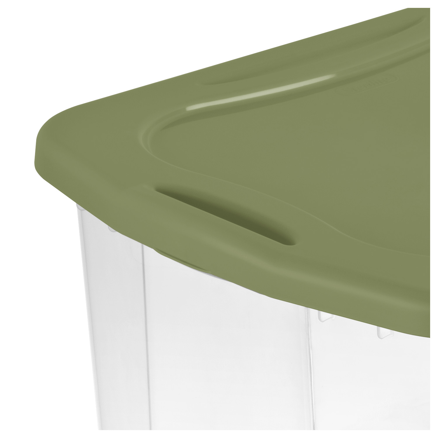 Sterilite EZ Carry 70 Quart Clear Storage Bin with Handles, Green photo 7