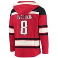 thumbnail image 4 of Men's '47 Alexander Ovechkin Red Washington Capitals Player Name & Number Lacer Pullover Hoodie, 4 of 4