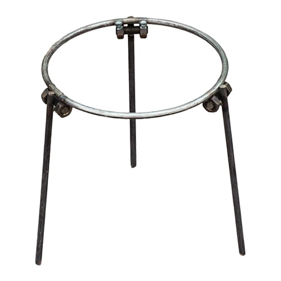 harayaa Campfire Tripod Open Fire Cooking Stand BBQ Pan Folding Camping Tripod Grill 19cm Single Ring