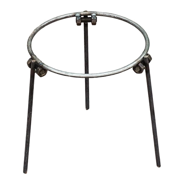 Soporte para ollas con trípode para fogatas, patas plegables, soporte para sartenes y woks, multifuncional para fuego abierto Anillo individual de 19 cm