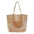 thumbnail image 1 of Bolso de playa para hombre y mujer, sencillo, de gran capacidad, versátil y ligero. Caqui, 1 of 9