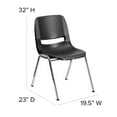 thumbnail image 5 of Flash Furniture Kids Plastic Stacking School Chair, Black, 5 of 10