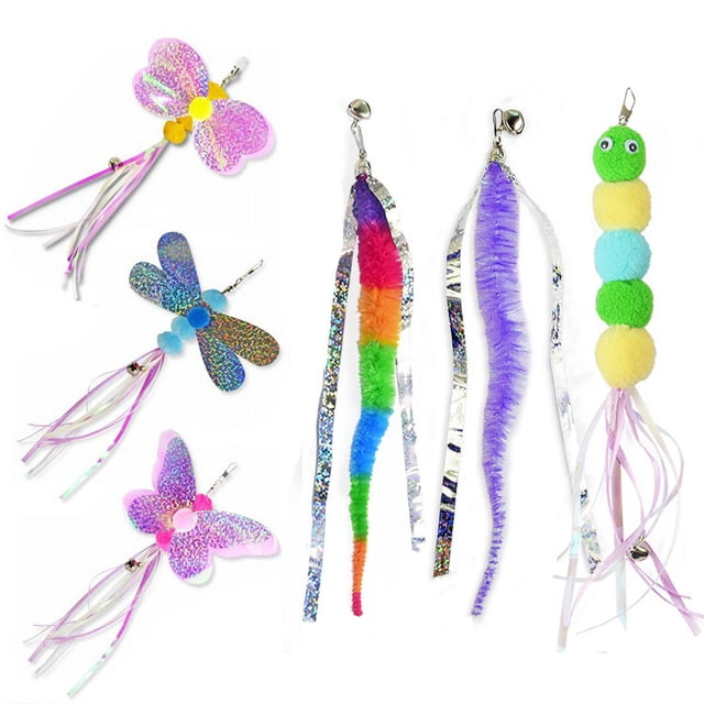 Cabeza de repuesto para palo de gato, insecto, oruga, diadema de repuesto, accesorios de campana, juguetes para mascotas