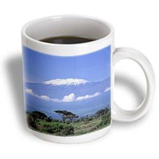 3dRose Africa, Tanzania, Mt Kilimanjaro, landscape and zebra-AF45 GJE0018 - Gavriel Jecan, Ceramic Mug,