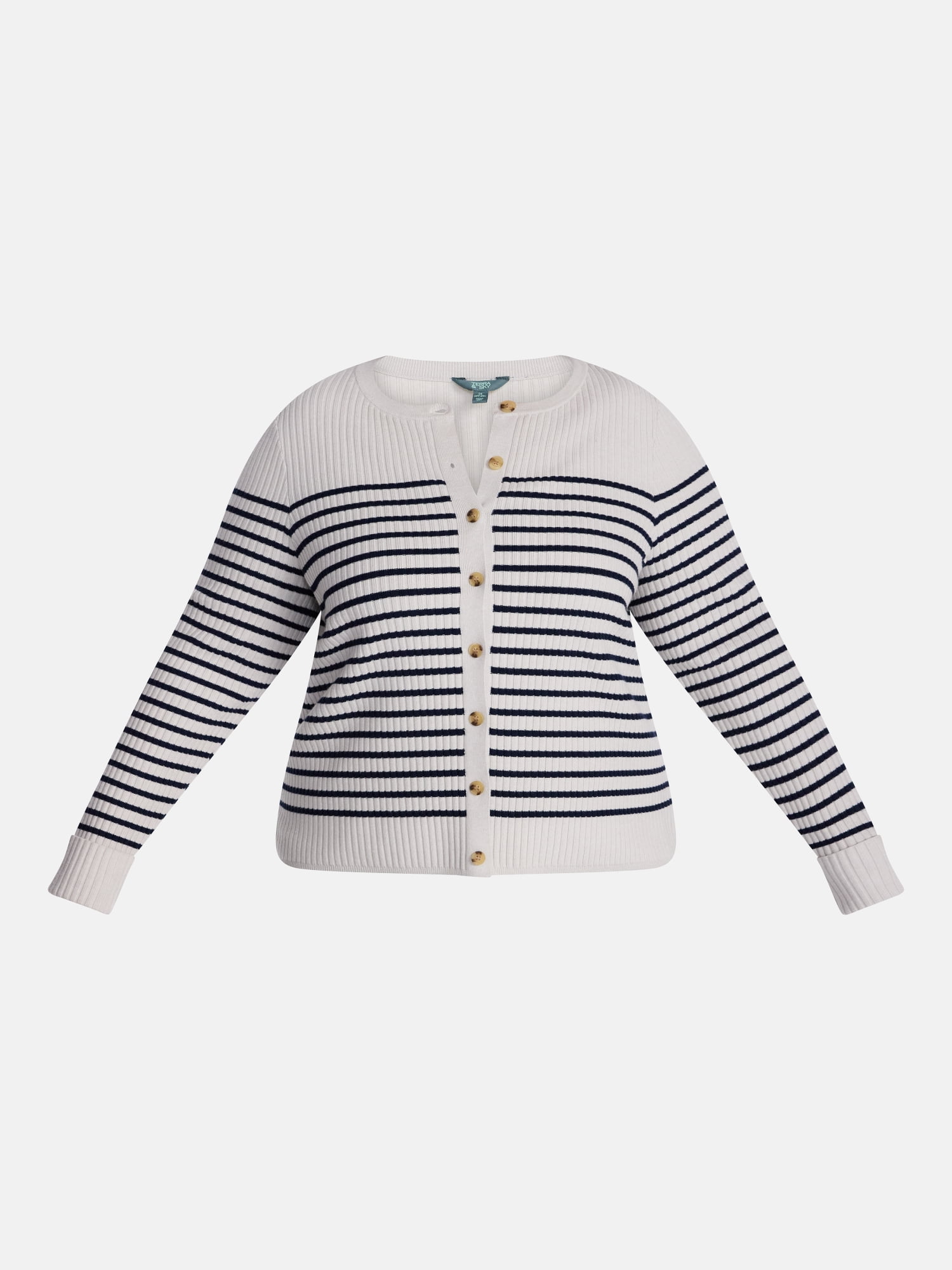 Terra & Sky Women's Plus Cardigan with Long Sleeves, Lightweight, Sizes 0X-5X