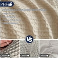 thumbnail image 3 of PHF Ultra Soft Waffle Weave Blanket Queen Size for Bed, Lightweight and Breathable Blanket, Perfect for Hot Sleepers, 90"x 90", Light Tan, 3 of 8