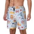 thumbnail image 2 of Fotbe Party Shark Cute Men’s Swim Trunks Quick Dry Swim Shorts Board Shorts with Mesh Lining-Small, 2 of 9
