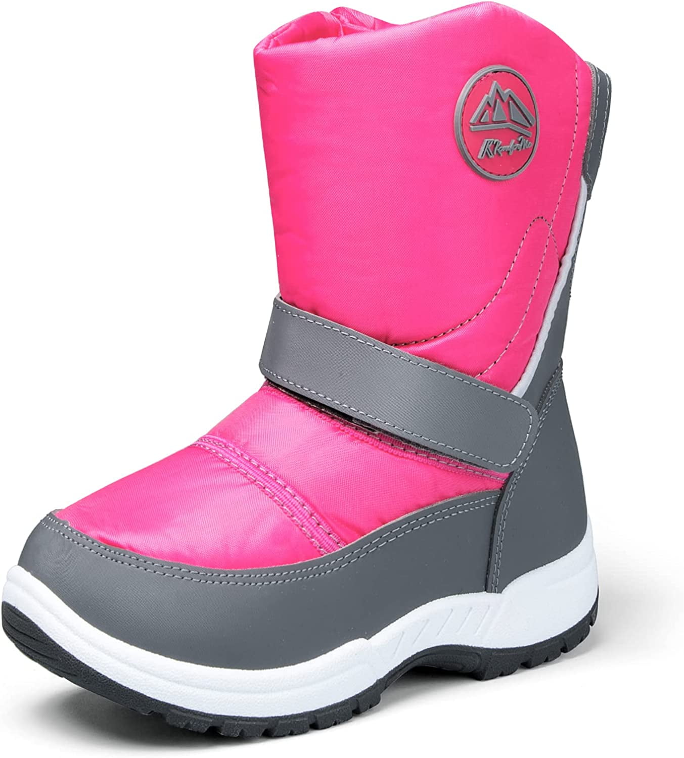 K KomForme Kids Snow Boots Waterproof Pink Girls Winter Boot Little Kid ...
