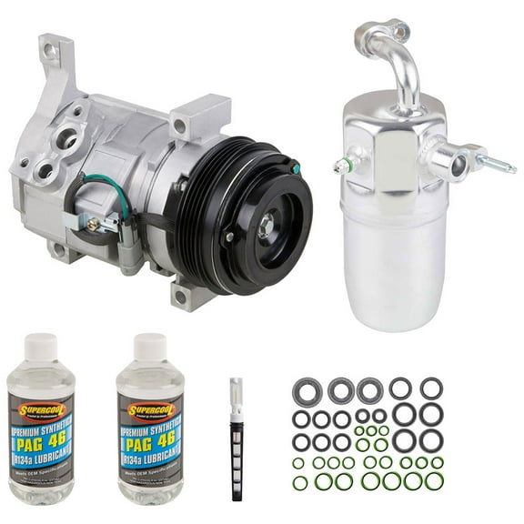 AC Compressor & A/C Kit For Chevy Tahoe Suburban GMC Yukon Cadillac Escalade 2001 2002 w/ Rear AC - BuyAutoParts