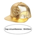 thumbnail image 4 of Grofry Baseball Cap Hip Hop Crocodile Skin Texture Decor Adjustable Buckle Cash Sign Sun Anti UV Glossy Punk Street Dance Outdoor Peaked Cap, 4 of 7