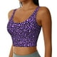 thumbnail image 2 of Fotbe Purple Leopard Sujetador Deportivo Largo sin Aros para Mujer con Almohadillas y Soporte Medio, Transpirable y Absorbente, Camiseta Tipo Chaleco o Tank Top-X-Large, 2 of 8