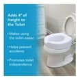 thumbnail image 3 of Carex Raised Toilet Seat with Quick Lock, Adds 4 in Height, White, 300 lb Limit, 3 of 8