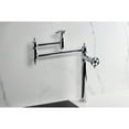 thumbnail image 4 of Kingston Brass KS3701RKZ Wendell Deck Mount Pot Filler Faucet with Knurled Handle, Polished Chrome, 4 of 7