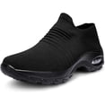 thumbnail image 2 of TANTOO Calzado de Caminata para Mujer sin Cordones y Zapatillas de Tenis para Mujer Ligeras cómodas de Malla Negro puro 25.0 cm Negro puro 25.0 cm Xishao ropa, 2 of 2