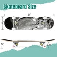 thumbnail image 2 of 31'' Complete Skateboard 7 Layer Canadian Maple Double Kick Deck Skateboards Marble abstract acrylic Nature black marbling artwork Skate Board for Beginner Adult Gifts, 2 of 5