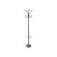 thumbnail image 1 of 72" Tall Metal Standing Coat Rack with Umbrella Holder, Silver finish, 1 of 2