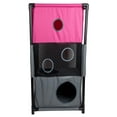 thumbnail image 3 of Pet Life Kitty-Square Obstacle Soft Folding Sturdy Play-Active Travel Collapsible Travel Pet Cat House Furniture - One Size - Pink, Grey, 3 of 6