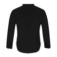 thumbnail image 5 of Fesfesfes Long Sleeve Shirt for Men Casual Solid Cotton Linen Stand Collar Button Long Sleeve Shirt, 5 of 8