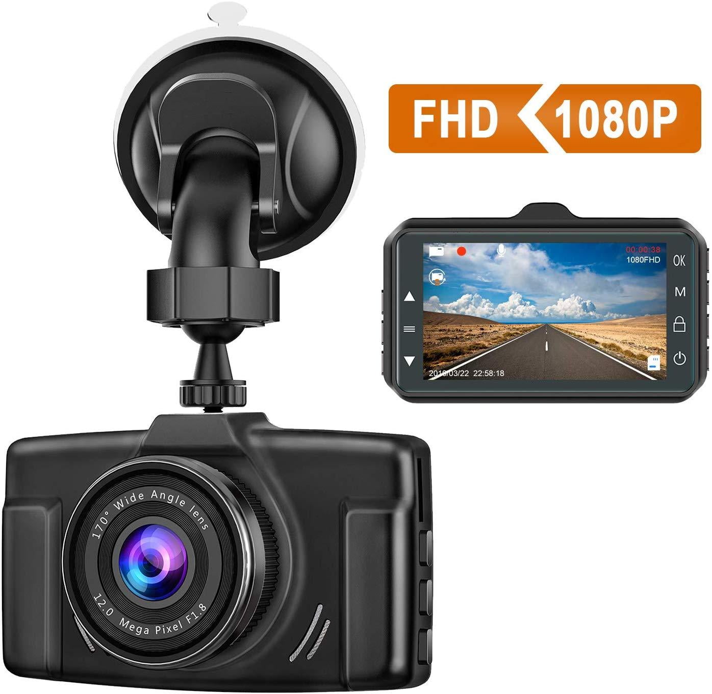 CHORTAU Dash Cam 1080P FHD Car Dash Camera 3 inch Dashboard Camera with
