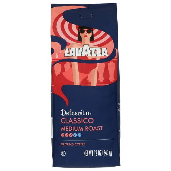 Pack of 6, Lavazza Lavazza Classico Medium Roast Ground Coffee, 12 oz