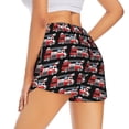 thumbnail image 3 of Bixox Women's Fire and Rescue Truck pattern 2 in 1 Running Shorts - Lightweight Athletic Workout Gym Yoga Shorts Liner with Pockets - Small, 3 of 7
