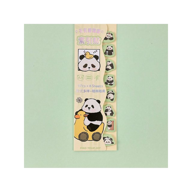1pc Cute Cartoon Panda Notes Index Labels Stickers For Students DIY Materials Learning Office Stationery