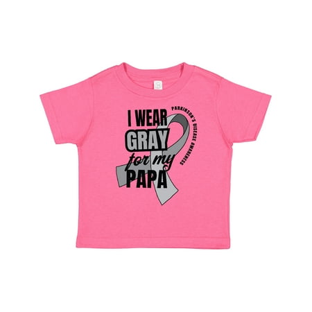 

Inktastic I Wear Gray for My Papa Parkinsons Disease Awareness Gift Toddler Boy or Toddler Girl T-Shirt