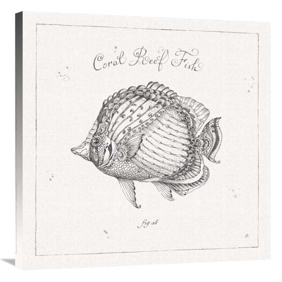 Global Gallery's 'Underwater Life VI' by Daphne Brissonnet Stretched Canvas Wall Art