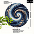 thumbnail image 2 of A Colorful Vortex Navy Blue 2D Flat Pattern, 8*8 Inches , Vintage Bedroom Kitchen Decor, Durable And Long-Lasting, Easy to Hang, Suitable for Home, Office, Or As a Gift, Made of Aluminum, 2 of 6