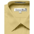 thumbnail image 2 of GIOVANNI UOMO Men's Traditional Fit Solid Color Dress Shirt Tan 17.5 32/33, 2 of 10