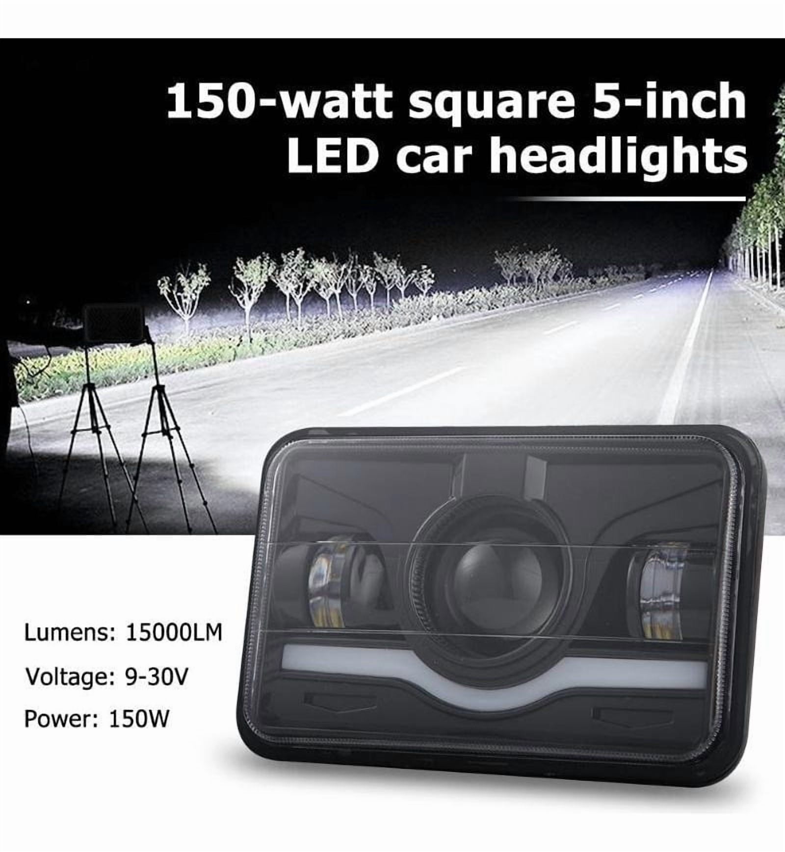 Applies to A Pair Led Headlight Magnifying Glass 4x6 Rectangular Angel Demon Eyes