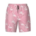 thumbnail image 5 of Rocae Pink Flamingos and Flowers for Men's Swim Trunks Quick Dry With Two Side Pockets and One Lined Patch Pocket3X-Large, 5 of 9