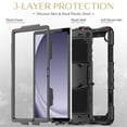 thumbnail image 4 of FJLBDE Case for Samsung Galaxy Tab A9+/A9 Plus 11 inch 2023 SM-X210/X216/X218, Rugged Shockproof Tablet Cases Cover with Kickstand Shoulder Strap, Black, 4 of 7